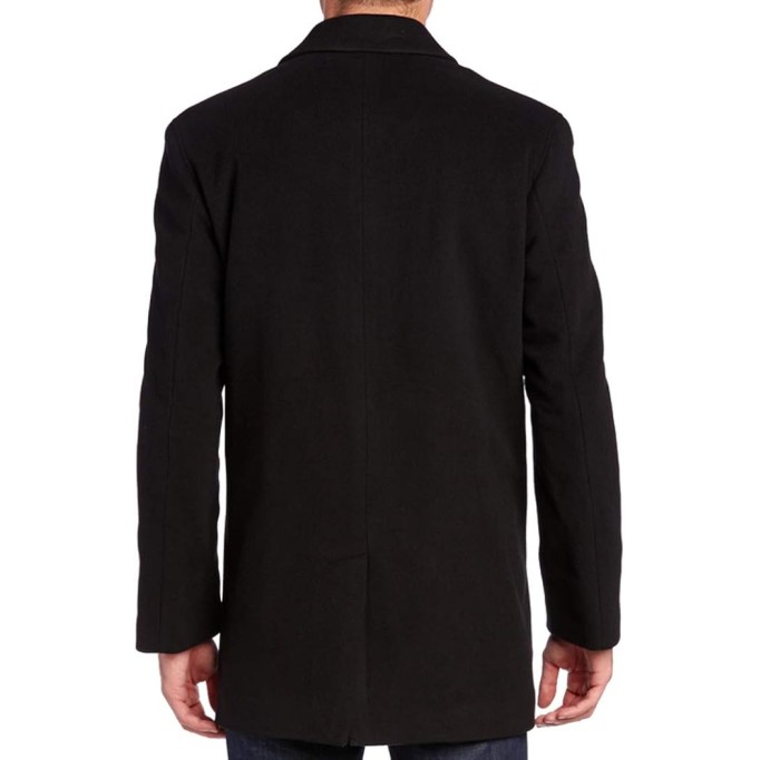 Men's Cashmere Blend Single Breasted Classic Coat With Shirt Collar