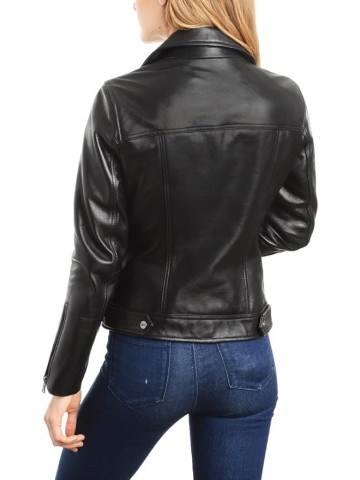 EST. 1950 Women's Jacket Genuine Lambskin Leather Biker Fashion Coat