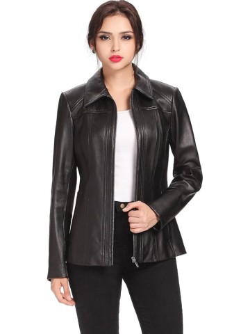 Women Ellen Lambskin Leather Jacket (Also available in Plus Size & Petite)