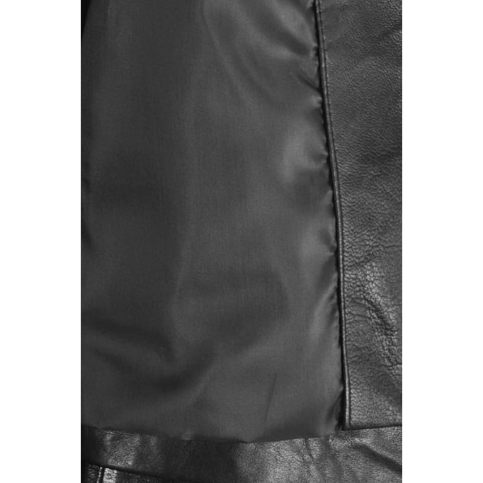 Ladies CLASSIC SPREAD COLLAR Jacket Black Genuine Leather Regular Fit Top Jacket