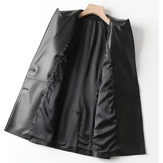 Women Fall Lapel Collar Double Breasted 100% Sheepskin Blazer Coats Ladies Lambskin Jackets