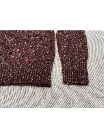 Women's Casual Loose Retro Knitted Sweater Simple and Comfortable Knitted Sweater