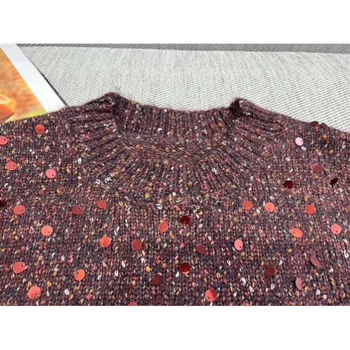 Women's Casual Loose Retro Knitted Sweater Simple and Comfortable Knitted Sweater