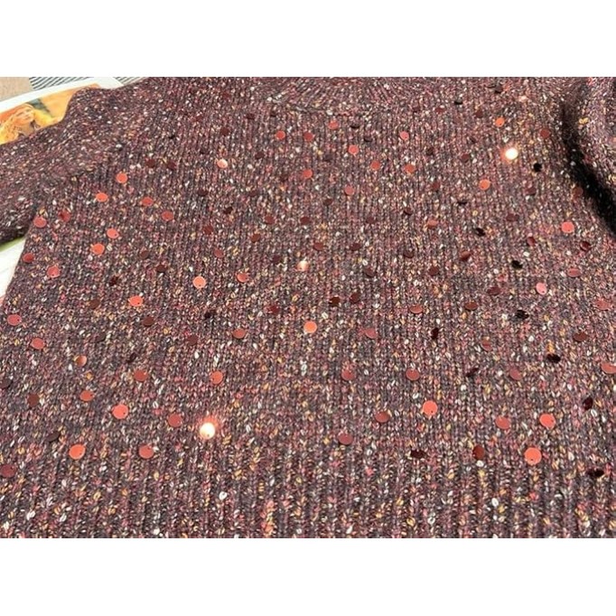 Women's Casual Loose Retro Knitted Sweater Simple and Comfortable Knitted Sweater