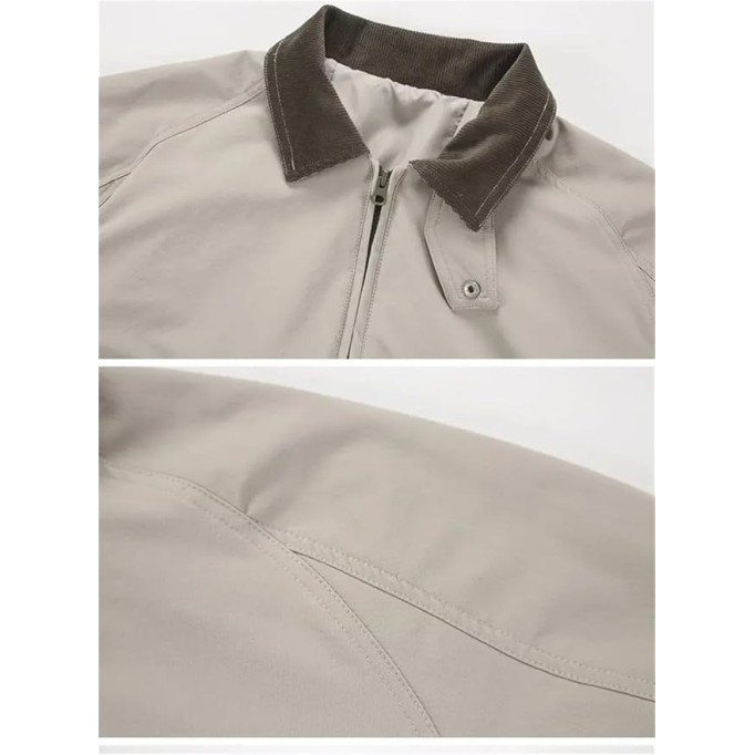 Men Oversize Outdoor Work Jacket Japan Zipper Streetwear Loose Casual Cargo Jacket Spring Coat