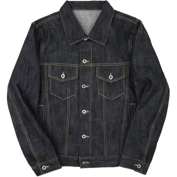 Men’S Casual Classic Denim Jacket Ripped Slim Jean Jacket Coat