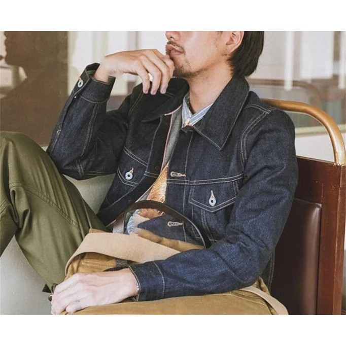Men’S Casual Classic Denim Jacket Ripped Slim Jean Jacket Coat