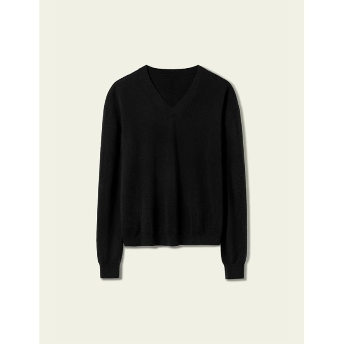 Women's 100% Baby Cashmere V-Neck Sweater Lightweight Long Sleeve Pullover Knitted Top Casual