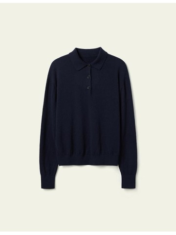 100% Baby Cashmere Sweater Polo Shirt for Women Long-Sleeve Casual Business Pullover Fall