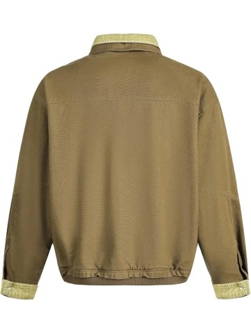 Mens Multi-Pocket Spliced Jacket Autumn Retro Casual Single Breasted Lapel Loose Outerwear Coat