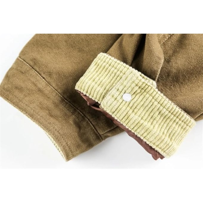 Mens Multi-Pocket Spliced Jacket Autumn Retro Casual Single Breasted Lapel Loose Outerwear Coat