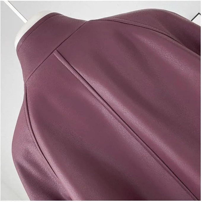 Women Black Short Leather Jacket Fall Loose Lapel Washed Pu Leather Motorcycle Jackets