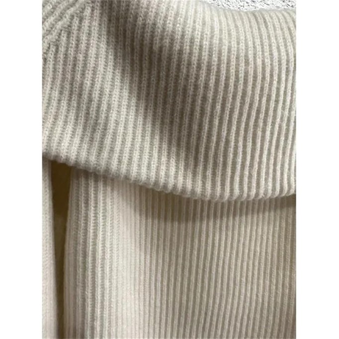 Women Wool Sweater Fall Winter Thickened Lapel Knit Loose Casual Pullover Sweaters Tops