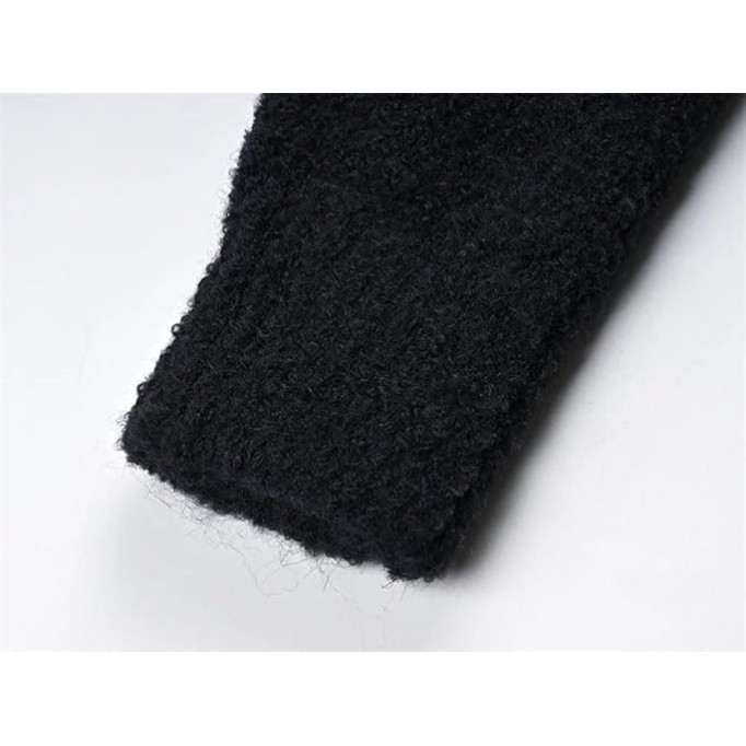 Women Contrast Knitted Pullover V-Neck Long-Sleeved Splicing Loose Knitted Top Casual Sweater