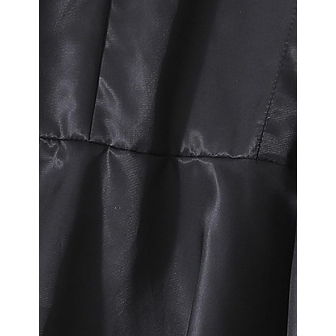 Genuine Lambskin Leather Black Jacket Women Coat with Silver Blue Fox Fur Collar with Belt