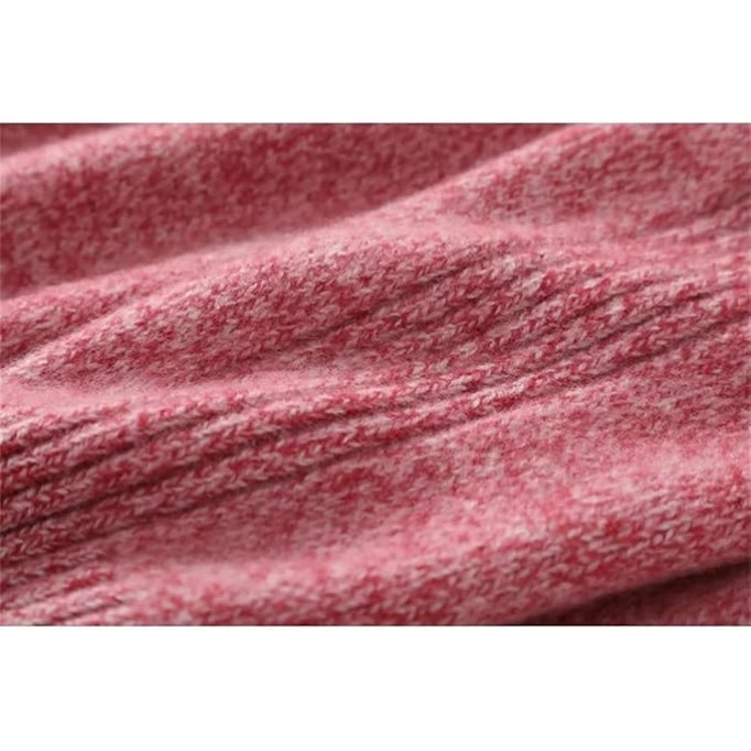 Women Wool Knit Sweater Thickened Long Sleeve Solid Loose Casual Commute Simple Floral Collar Top