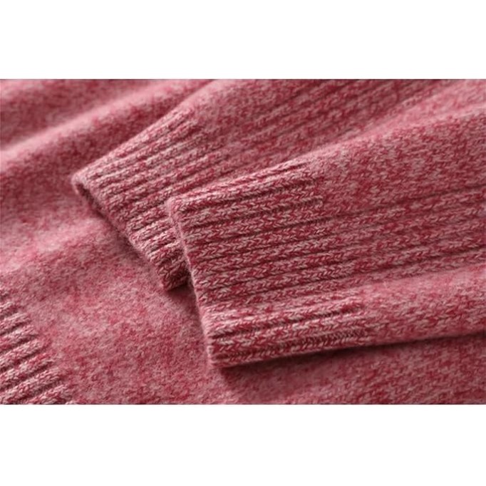 Women Wool Knit Sweater Thickened Long Sleeve Solid Loose Casual Commute Simple Floral Collar Top
