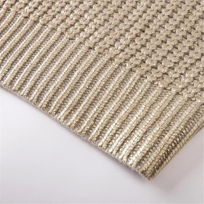 Casual V - Neck Knit Sweater for Women Commuting Scarf Neck Loose Pullover Vintage Jumper
