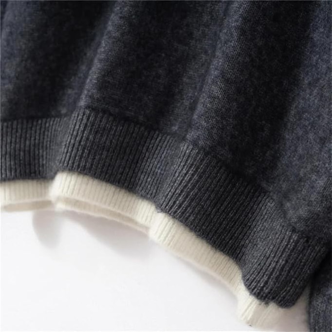Women's Lapel Sweater Autumn and Winter Thickened Casual Loose Women's Knitted Top