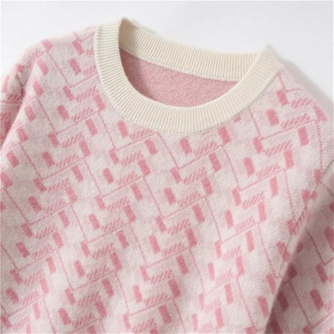 Cashmere Pullover Women O-Neck Sweater Thick Casual Loose Knit Clothing Top
