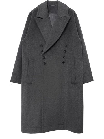 Men's Woolen Coat Mid-Length Warm Winter Long Oversized Casual Soft Warm Dark Grey Woolen Coats