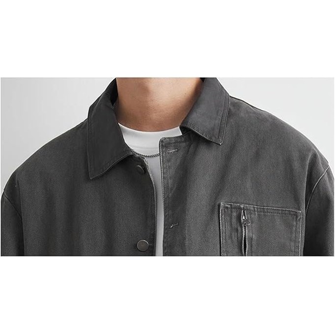 Men's Retro Jacket Outerwear Loose Casual Denim Coat For Spring Autumn Outdoor Jacket