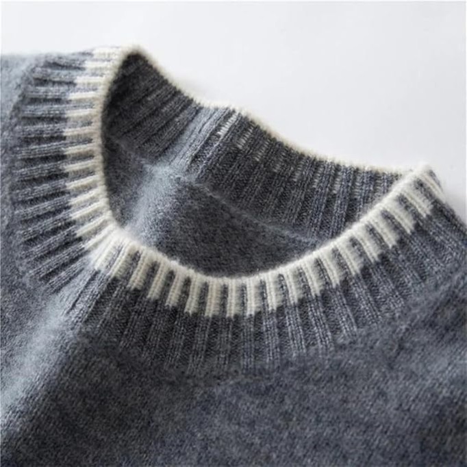 Women's Autumn Winter O-Neck Pullover Sweater Warm Loose Knit Sweater Tops