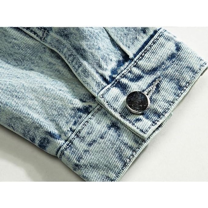 Washed Denim Jacket For Men's Loose Oversized, Handsome And Versatile Casual