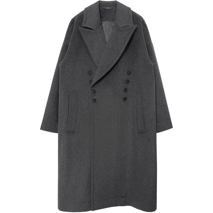 Men's Long Oversized Woollen Coat Casual Loose Fit Double Breasted Soft Warm Jacket Elegant Designer Clothes Outerwear