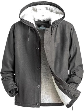 Lamb Plush Cotton Jacket men Winter, Thickened Loose Oversized Casual Warm