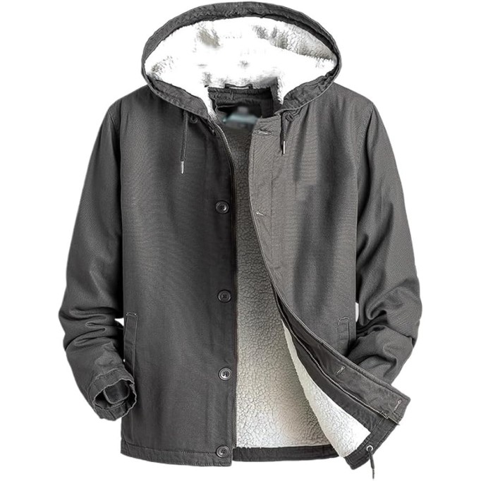Lamb Plush Cotton Jacket men Winter, Thickened Loose Oversized Casual Warm