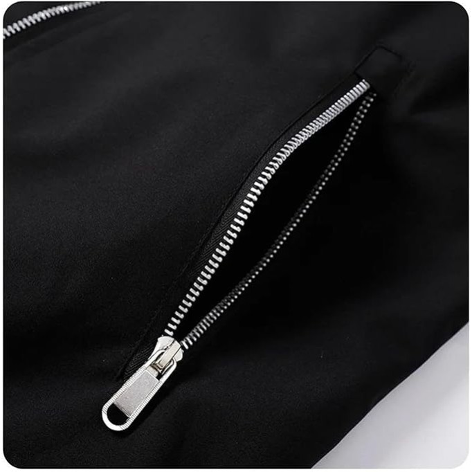 Men's Bomber Jacket Vintage American Style Loose Fit Cargo Coat With Zipper Closure Lightweight Casual Outwear For Daily Wear