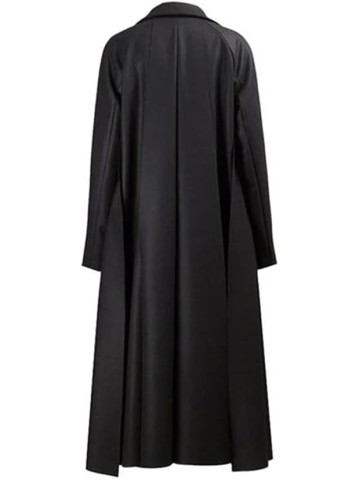 Men Long Black Oversized Soft Wool Blends Overcoats Single Breasted Pea Coats Fall Winter