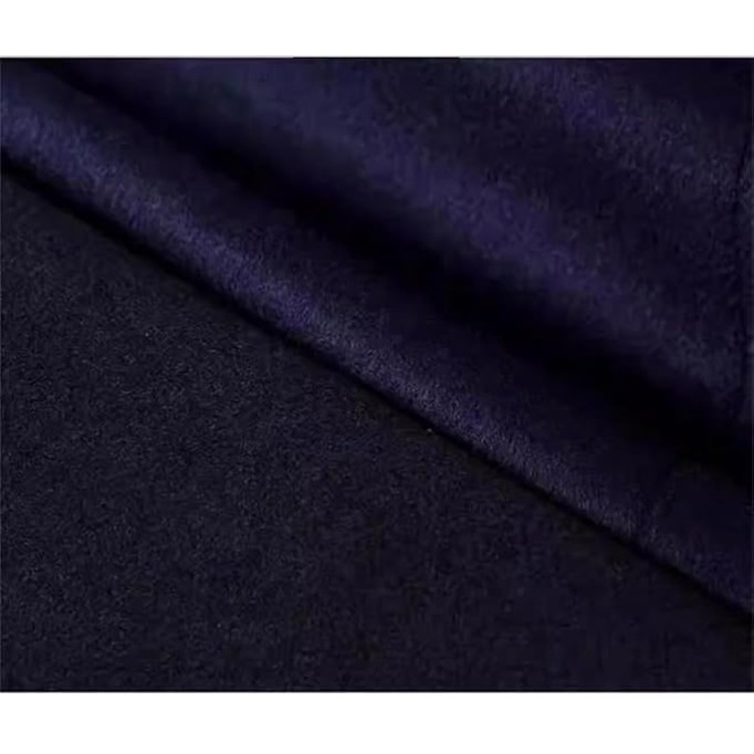 Men Long Warm Casual Woolen Pea Coats Double Breasted Solid Slimming Overcoats Fall Winter
