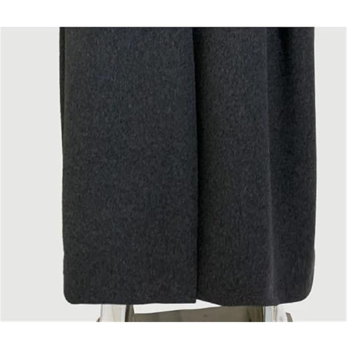 Men's Oversized Long Warm Wool Blends Coat Woolen Overcoat Fall Winter With Belt Pea Coats
