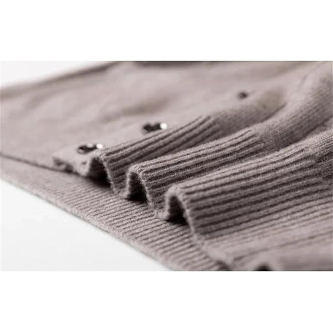 Men's V-Neck Cashmere Cardigan Vest, Loose Sleeveless Knitted Sweater Vest for Autumn and Winter