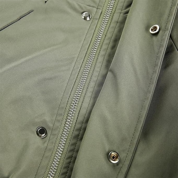 Mens Solid Color Spliced Casual Jacket Retro Safari Style Stand Collar Long Sleeve Trenchcoats
