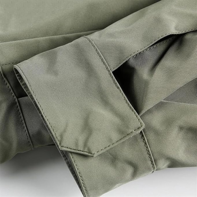 Mens Solid Color Spliced Casual Jacket Retro Safari Style Stand Collar Long Sleeve Trenchcoats