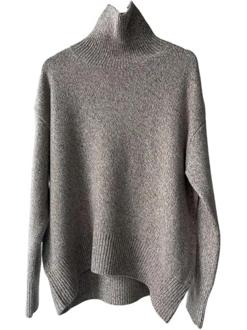 Women's Pullover Sweaters Long Sleeve Turtleneck Loose Knit Thicken Warm Pullovers
