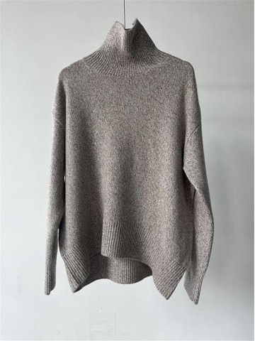 Women's Pullover Sweaters Long Sleeve Turtleneck Loose Knit Thicken Warm Pullovers