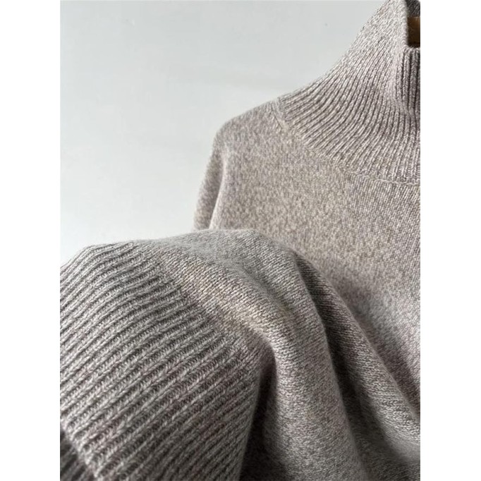 Women's Pullover Sweaters Long Sleeve Turtleneck Loose Knit Thicken Warm Pullovers