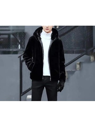 Men's Winter Thick Warm Soft Faux Fur Blazer Coat Long Sleeve Casual Loose Fit Fluffy Jacket