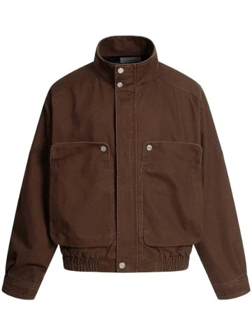 Men's Casual Canvas Bomber Jacket, Multi-Pocket, Retro Fall Winter Style