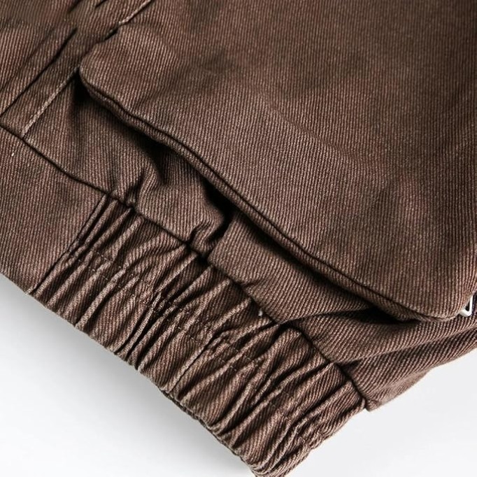 Men's Casual Canvas Bomber Jacket, Multi-Pocket, Retro Fall Winter Style