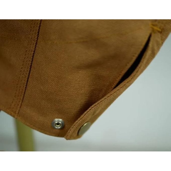Men's Vintage Canvas Bomber Jacket, Retro Casual, Multi-Pocket Design, Loose Fit Fall Coat