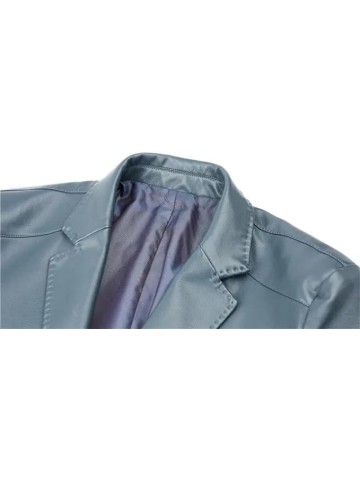 Men's Spring Winter Luxury Leather Suit Jacket Casual Business Coat​