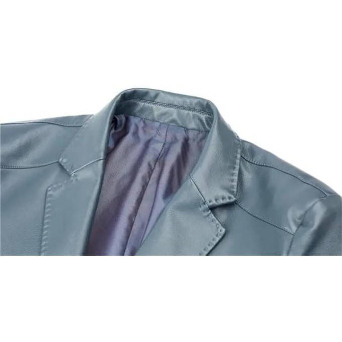 Men's Spring Winter Luxury Leather Suit Jacket Casual Business Coat​